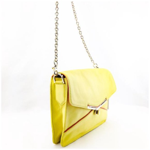 Botkier Clutch Acid Valentina Yellow Leather Bag - Picture 4 of 11